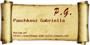 Paschkesz Gabriella névjegykártya