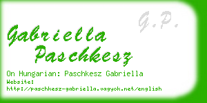 gabriella paschkesz business card